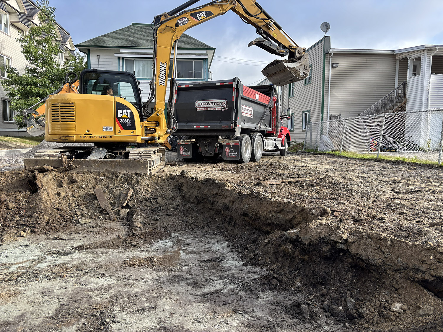 travaux d'excavation