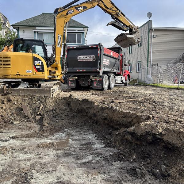 travaux d'excavation